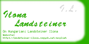 ilona landsteiner business card
